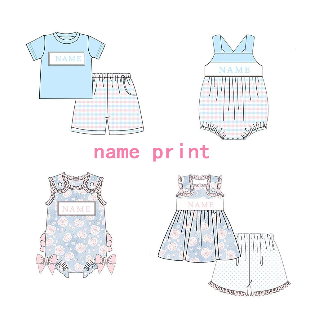 Baby Clothing Name - Design personalizado crianças combinando boutique outfit