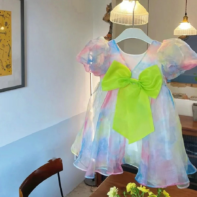 Baby Clothing Yellow - Verão meninas vestido roupas infantis 2025