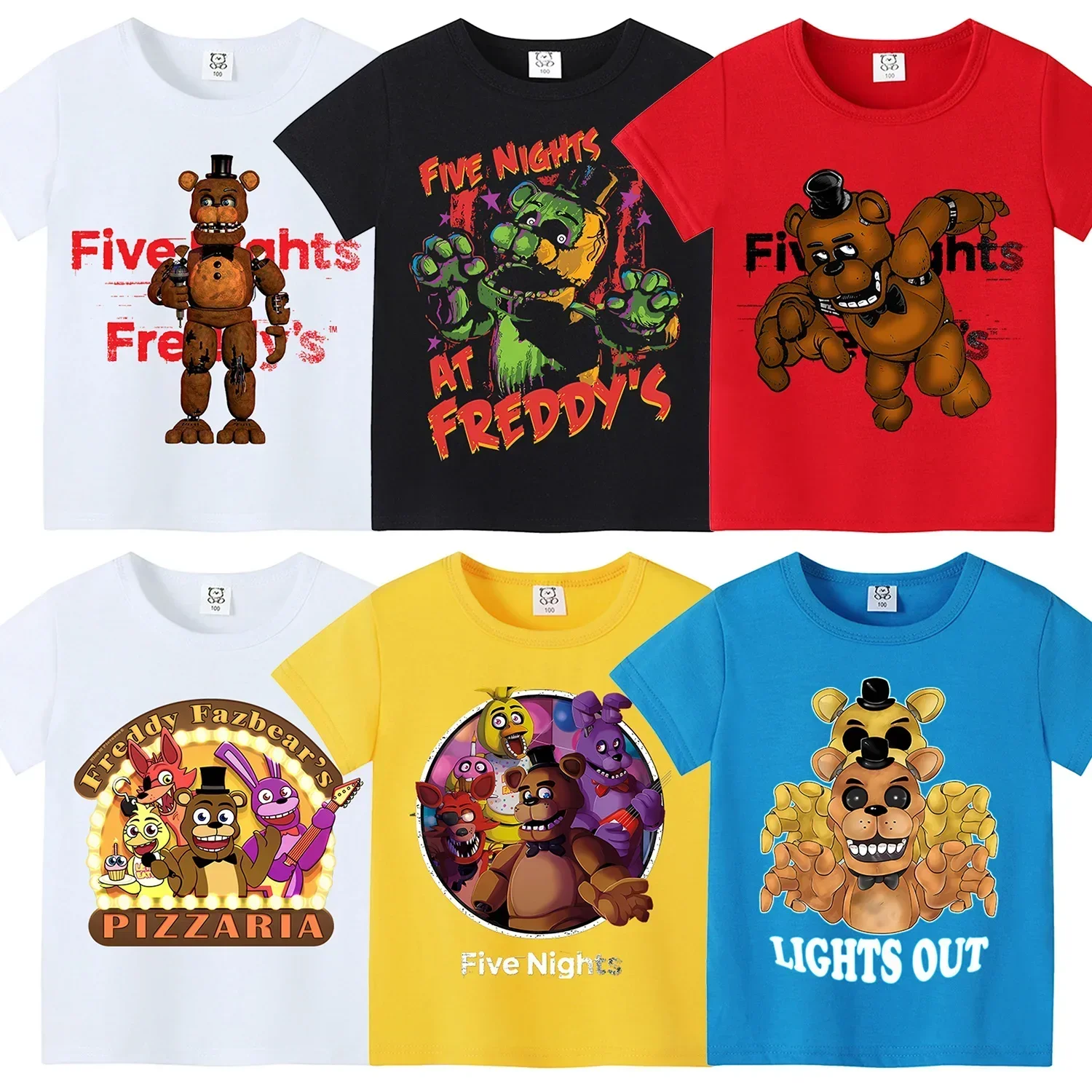 Baby Clothing Night - Five Nights Freddys Tema Camisa Curta