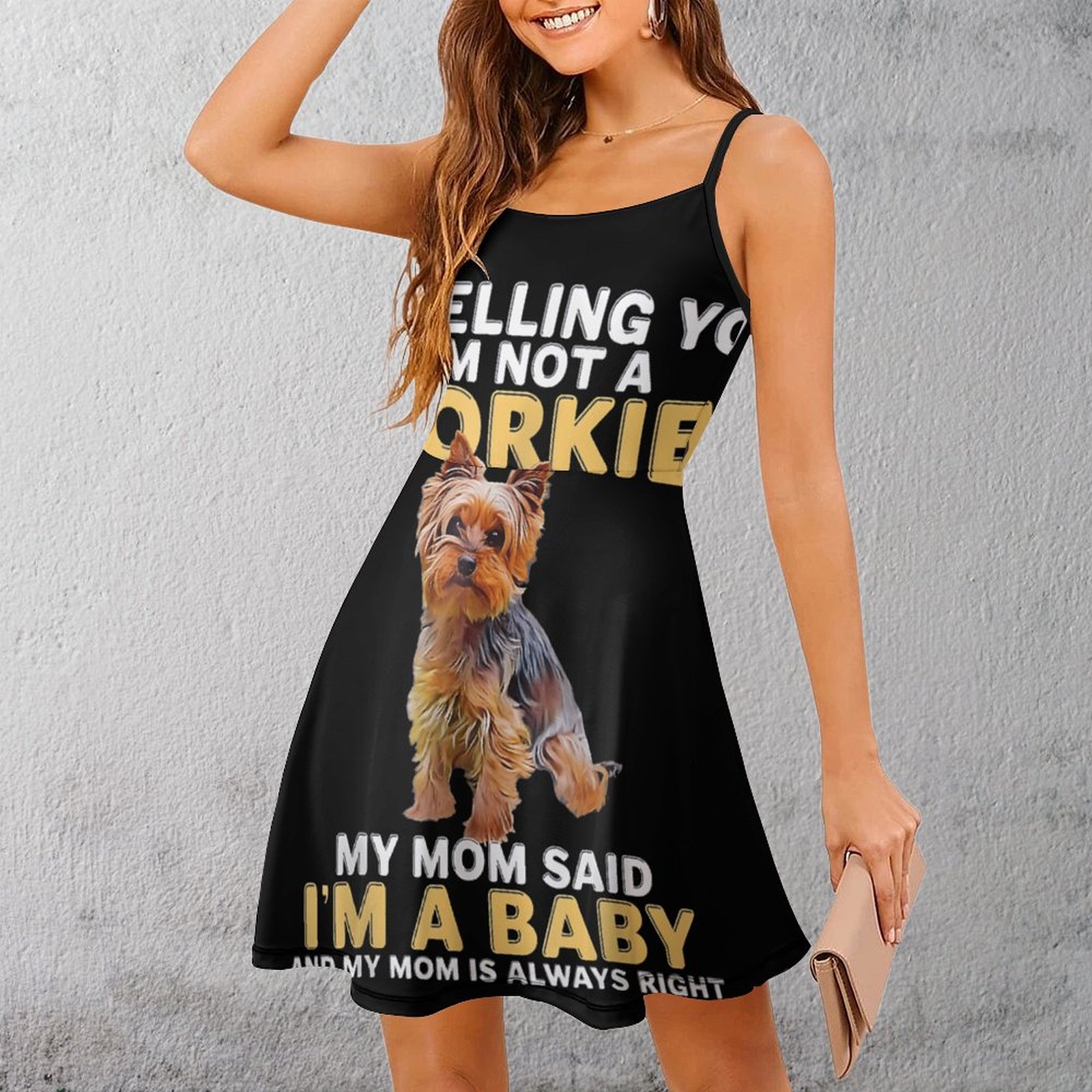 Baby Clothing Quotes - Bonito yorkie bebê citação vestido estilingue