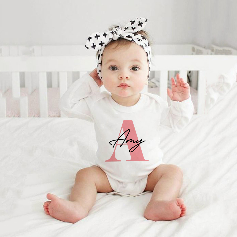Baby Clothing Name - Bebê menina nome macacão anúncio de
