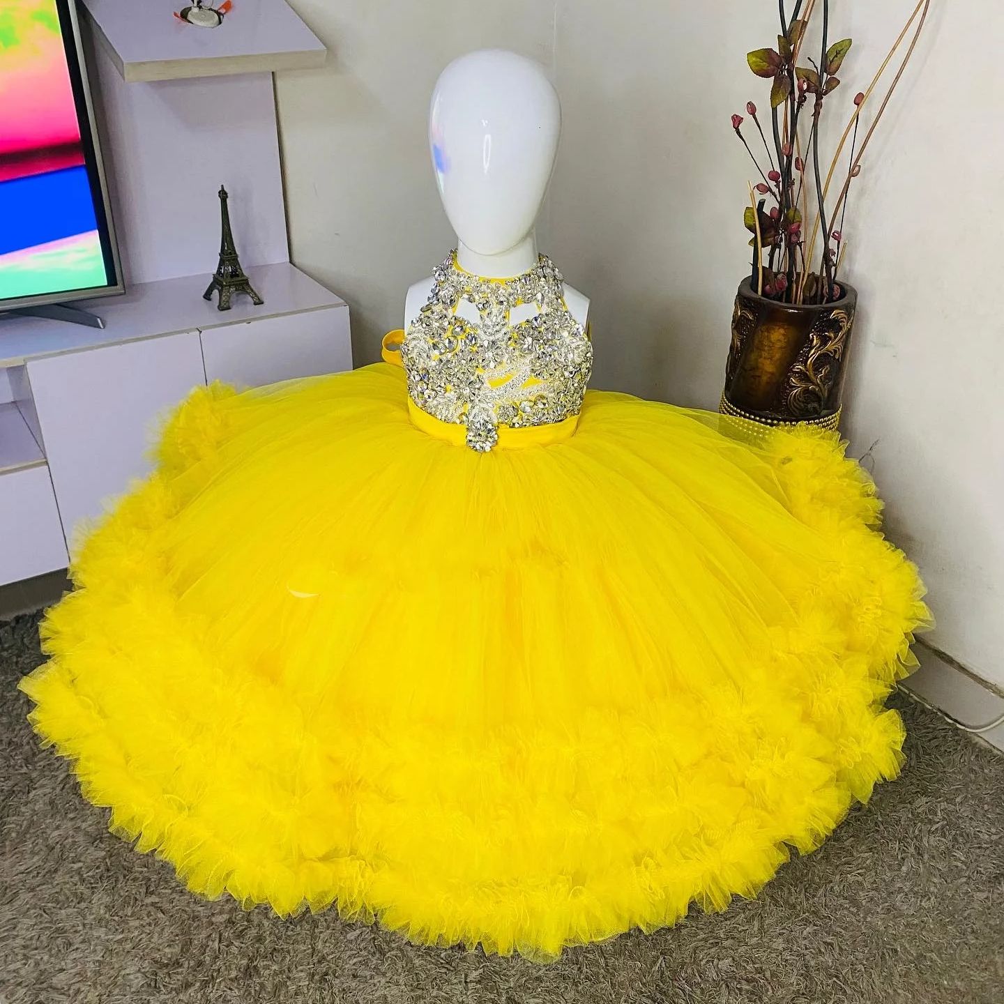 Lindo vestido amarelo flor men - Baby Clothing Yellow avaliação e preço