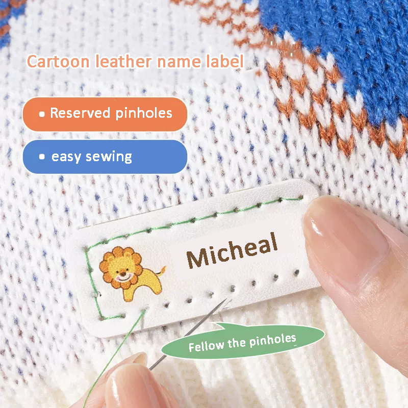 Etiqueta de couro personalizad - Baby Clothing Name avaliação e preço